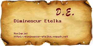 Diminescur Etelka névjegykártya
