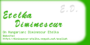 etelka diminescur business card